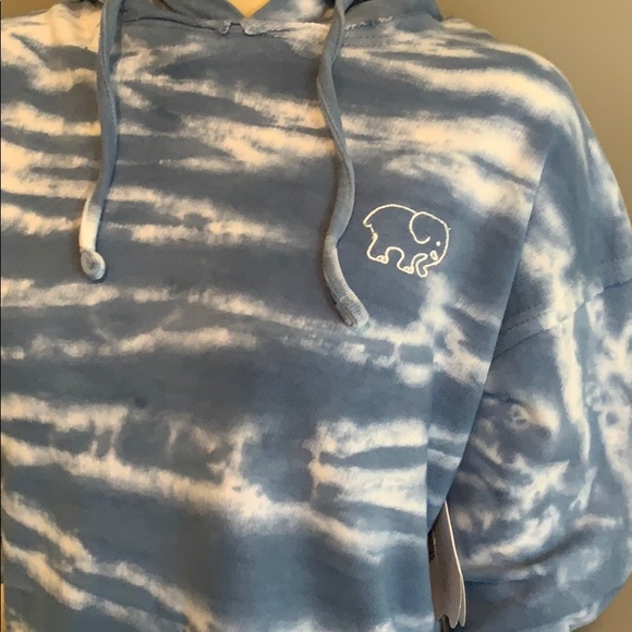 ivory ella Tops Bloggers Fav Cropped Ivory Ella Hoodie Nwt Poshmark